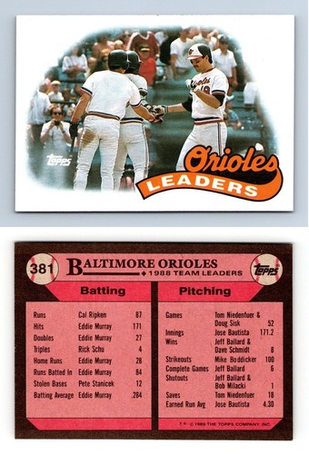 Baltimore orioles 381 topps - orioles,