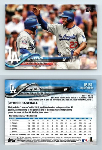Matt kemp dodgers us151 - kemp,